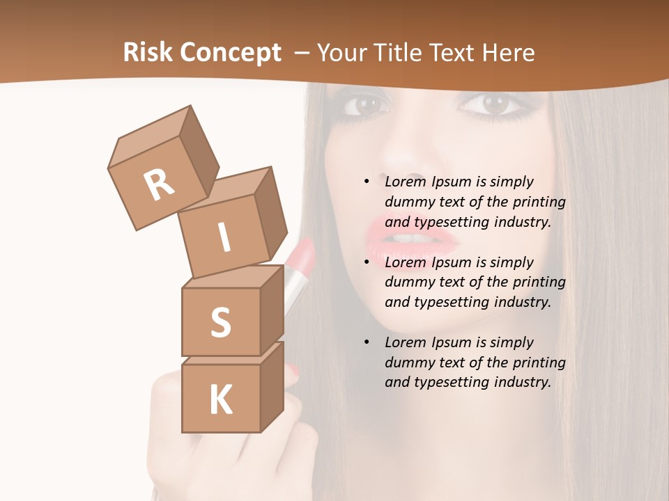 Caucasian Front View Smokey PowerPoint Template