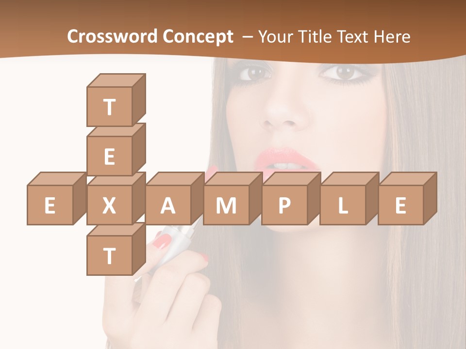 Caucasian Front View Smokey PowerPoint Template