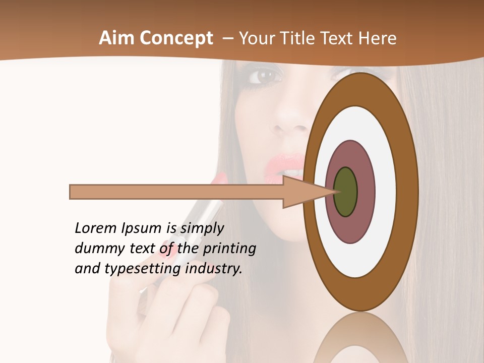 Caucasian Front View Smokey PowerPoint Template