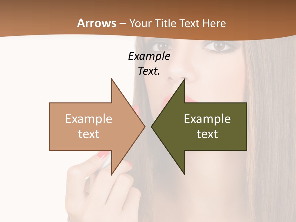 Caucasian Front View Smokey PowerPoint Template