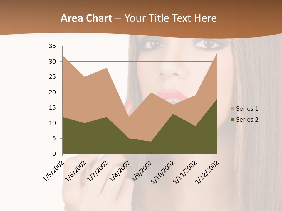 Caucasian Front View Smokey PowerPoint Template