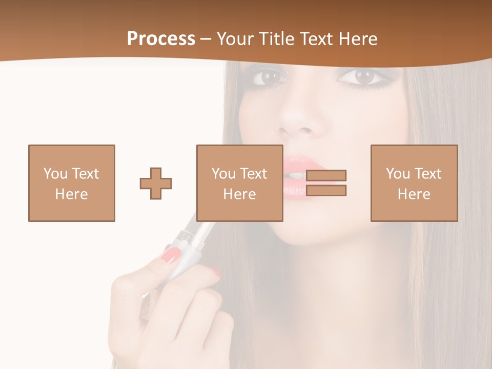 Caucasian Front View Smokey PowerPoint Template