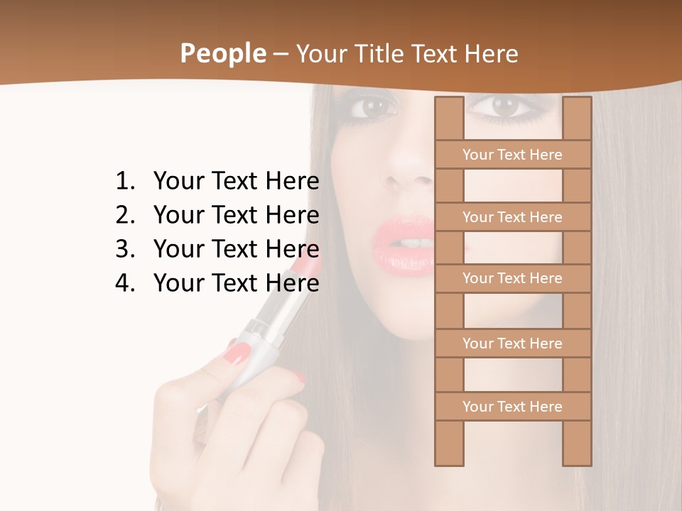 Caucasian Front View Smokey PowerPoint Template