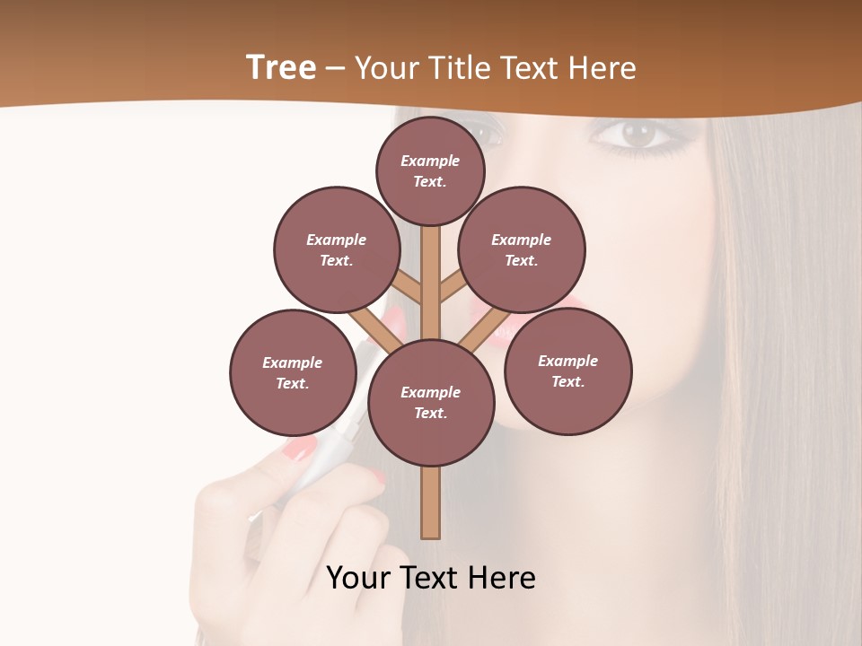 Caucasian Front View Smokey PowerPoint Template