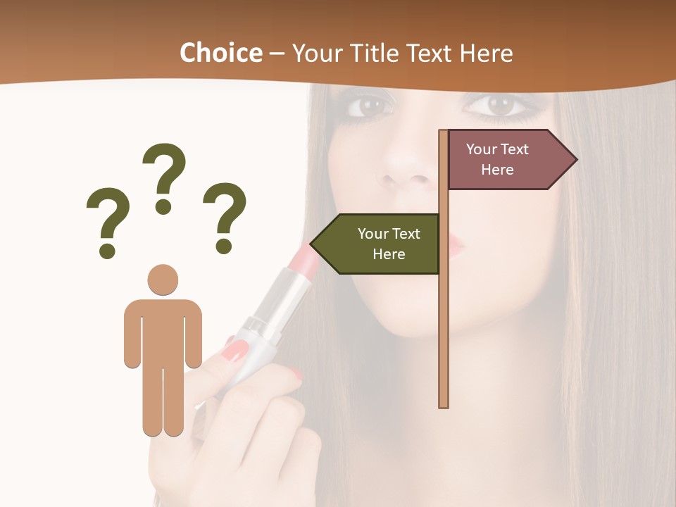 Caucasian Front View Smokey PowerPoint Template