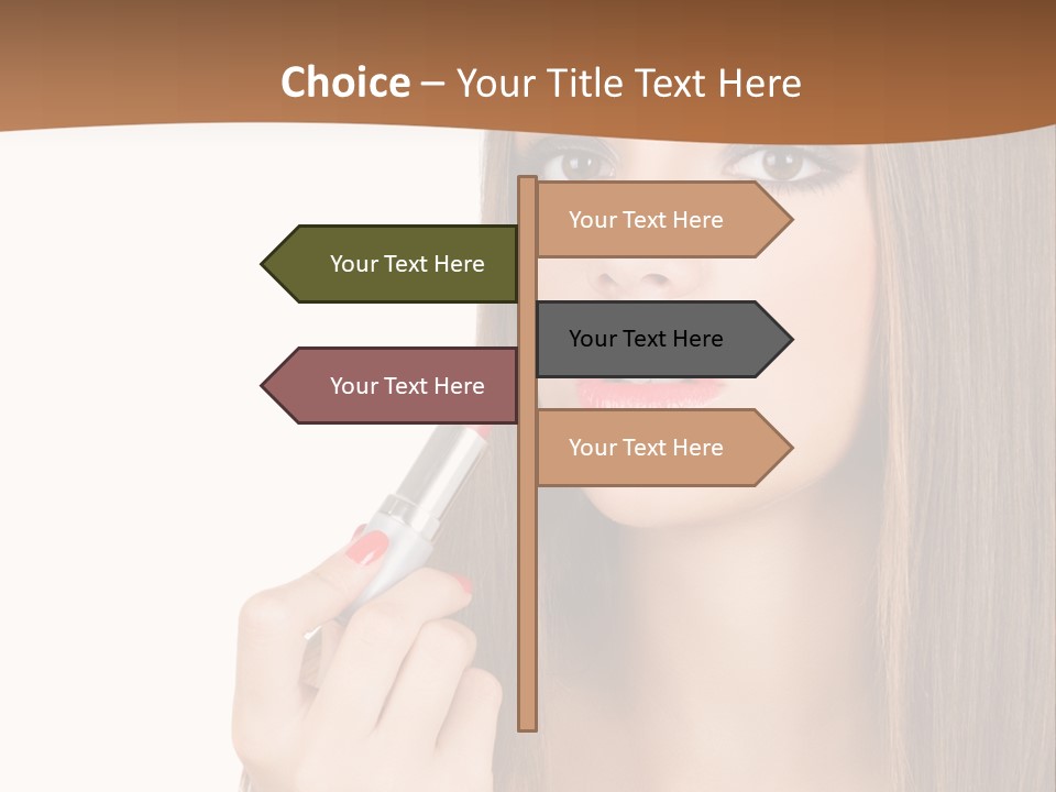 Caucasian Front View Smokey PowerPoint Template