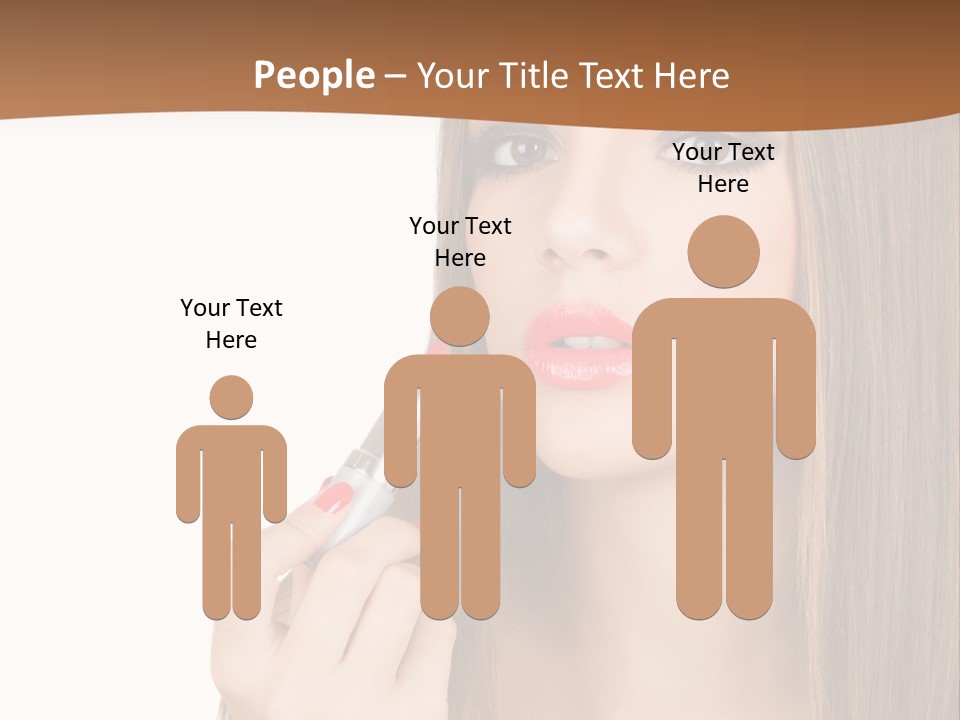 Caucasian Front View Smokey PowerPoint Template