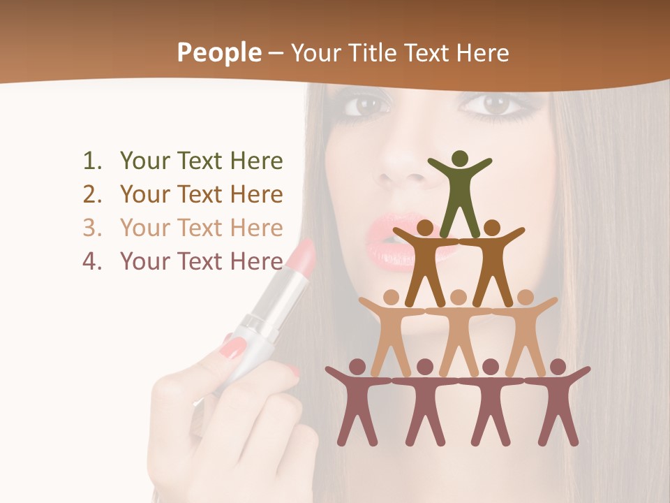 Caucasian Front View Smokey PowerPoint Template