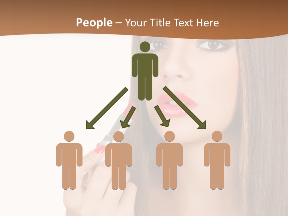 Caucasian Front View Smokey PowerPoint Template