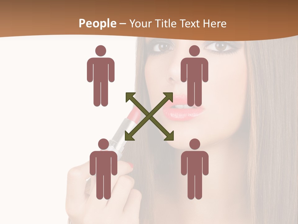 Caucasian Front View Smokey PowerPoint Template