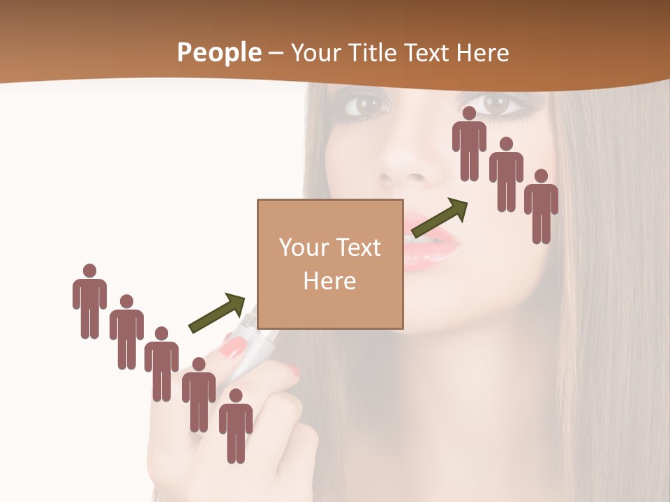 Caucasian Front View Smokey PowerPoint Template