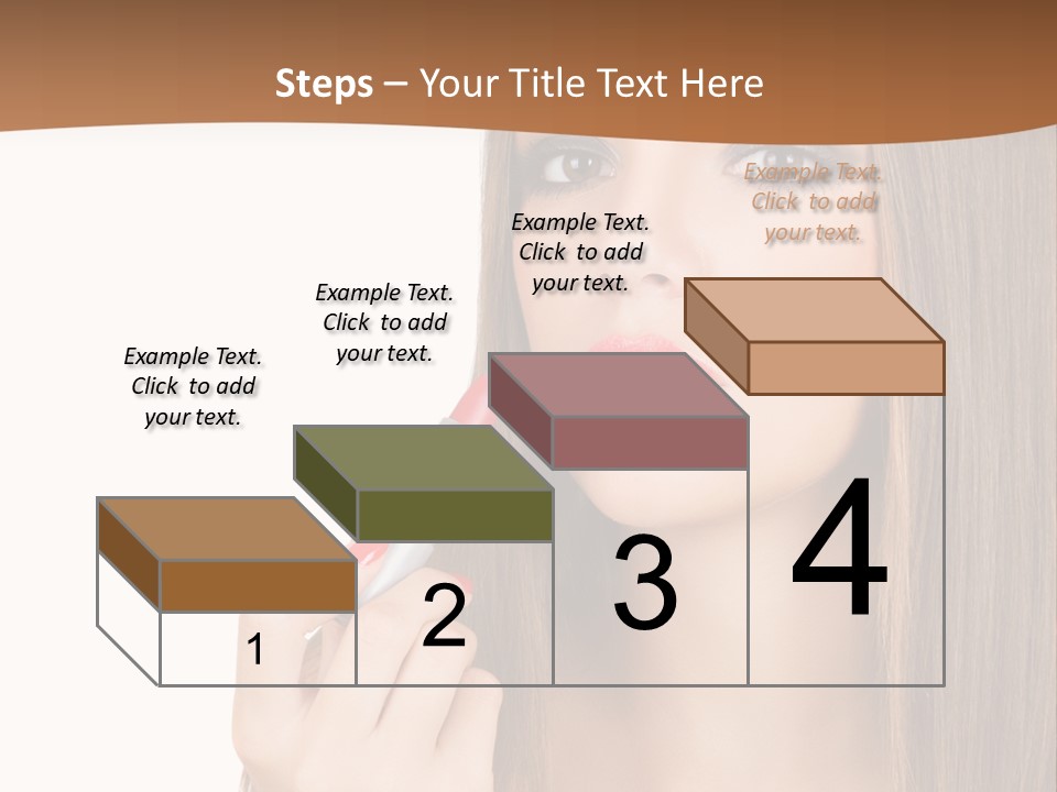 Caucasian Front View Smokey PowerPoint Template