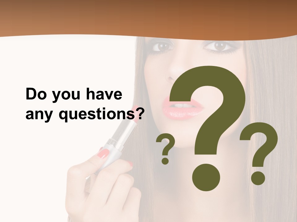 Caucasian Front View Smokey PowerPoint Template