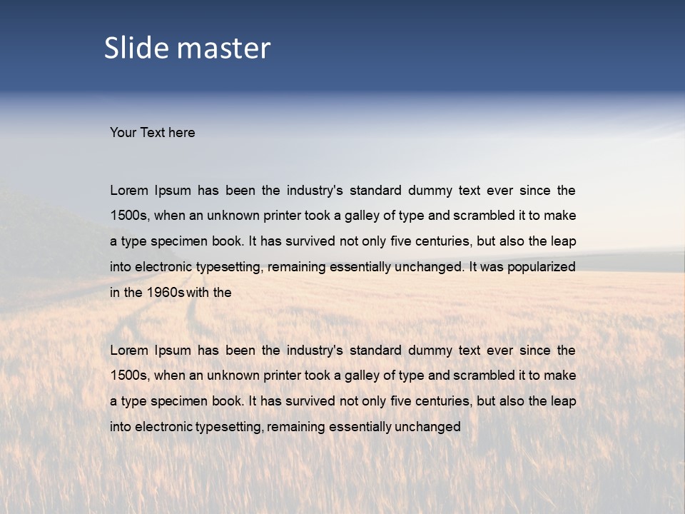 Sunny Closeup Dry PowerPoint Template
