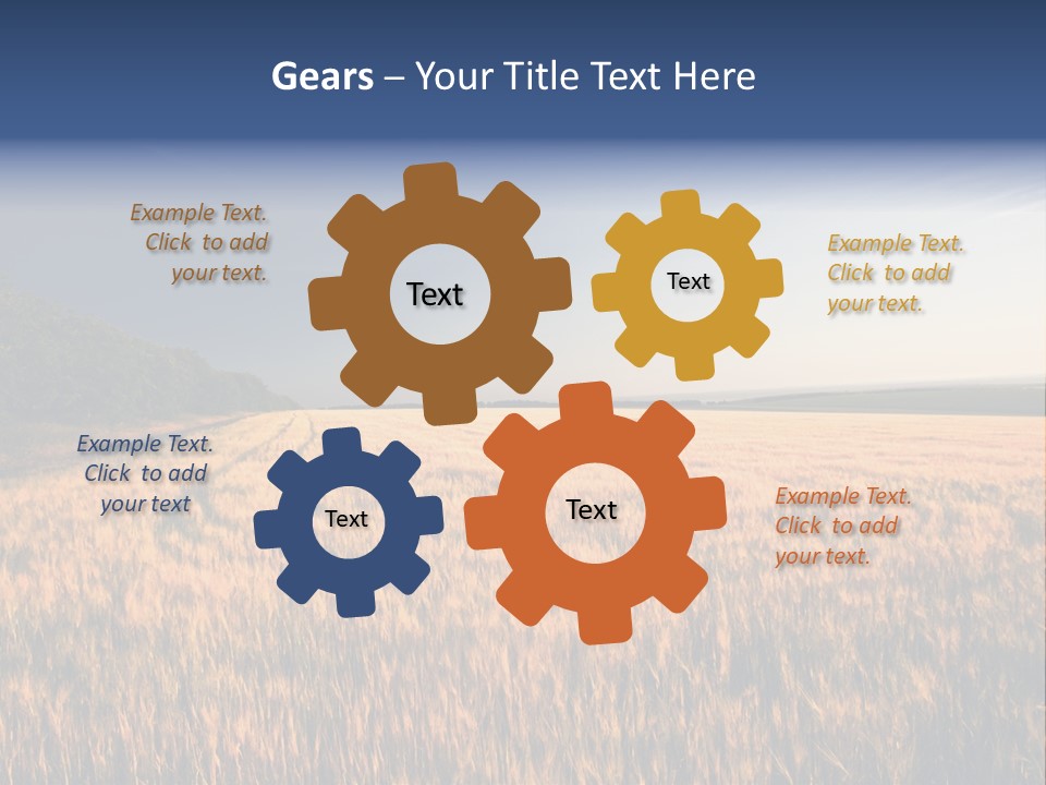 Sunny Closeup Dry PowerPoint Template