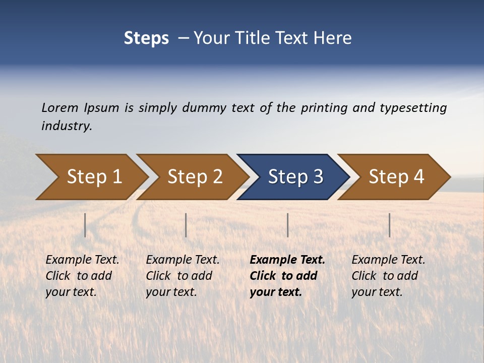 Sunny Closeup Dry PowerPoint Template