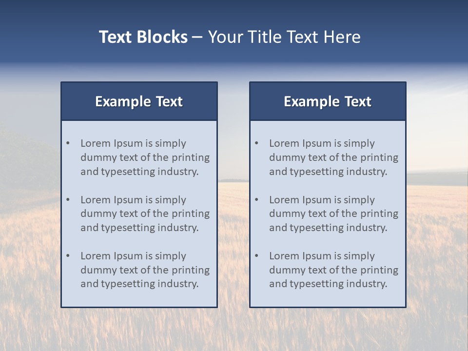 Sunny Closeup Dry PowerPoint Template