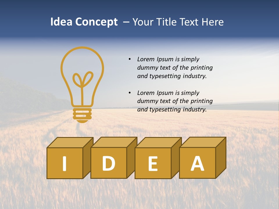 Sunny Closeup Dry PowerPoint Template