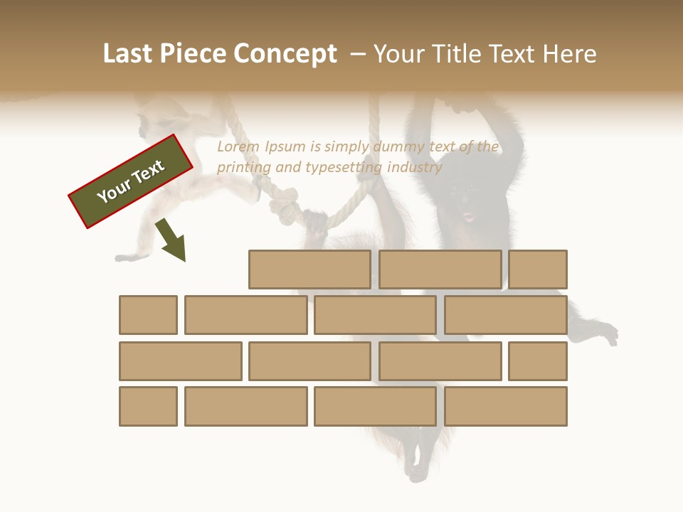 No People Hanging Bonobo PowerPoint Template