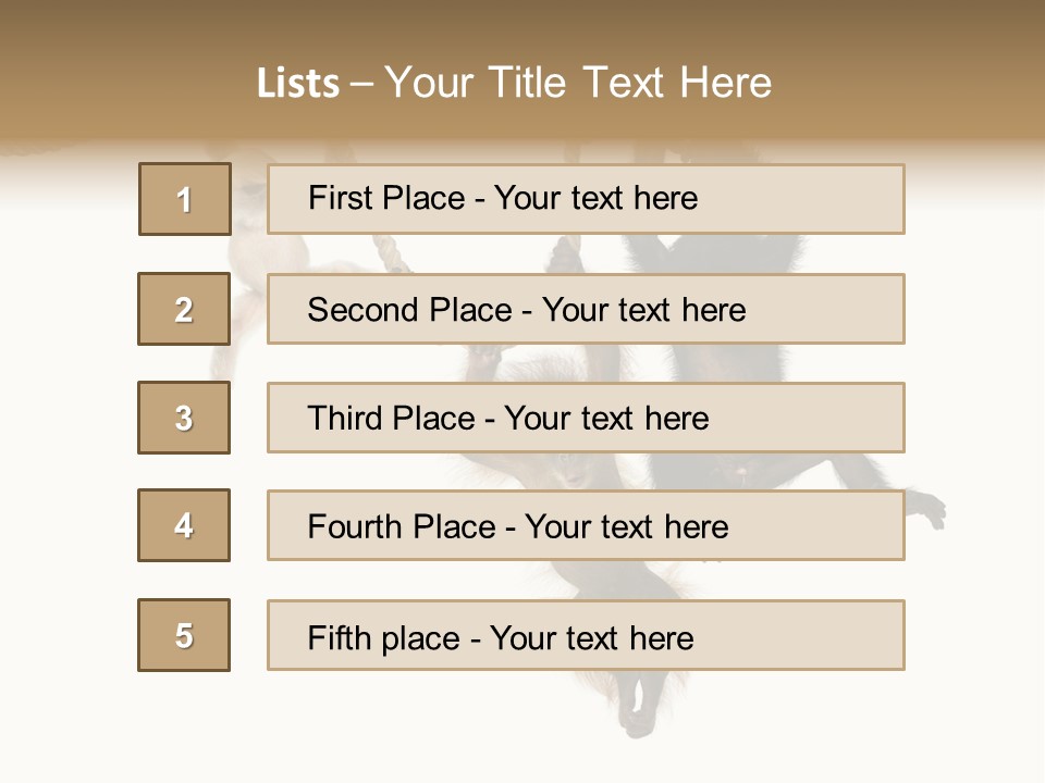 No People Hanging Bonobo PowerPoint Template