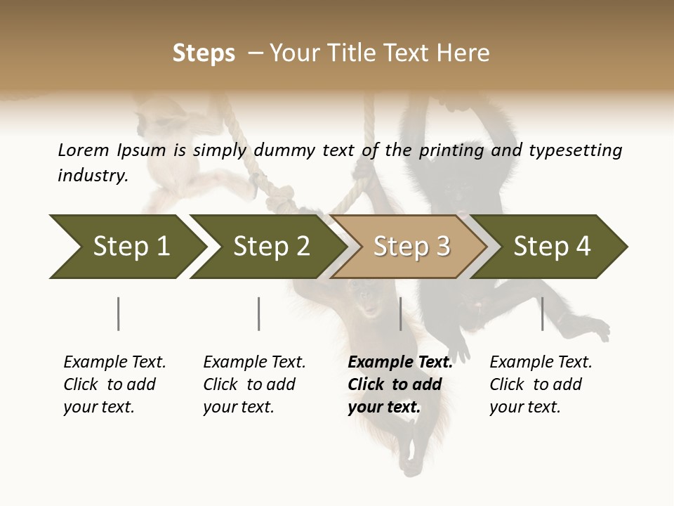 No People Hanging Bonobo PowerPoint Template