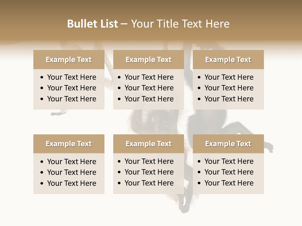 No People Hanging Bonobo PowerPoint Template