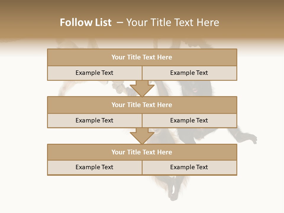 No People Hanging Bonobo PowerPoint Template