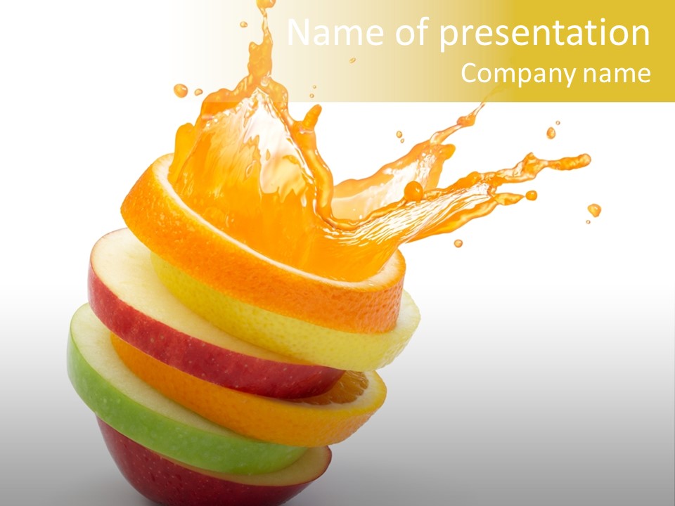 Juice Stack Splash PowerPoint Template