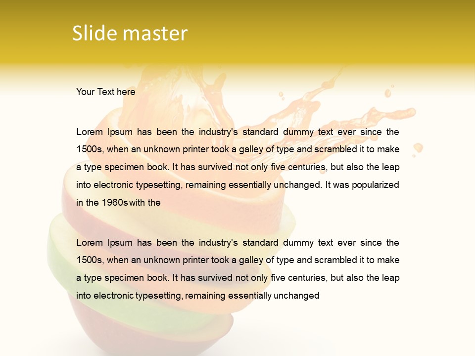 Juice Stack Splash PowerPoint Template
