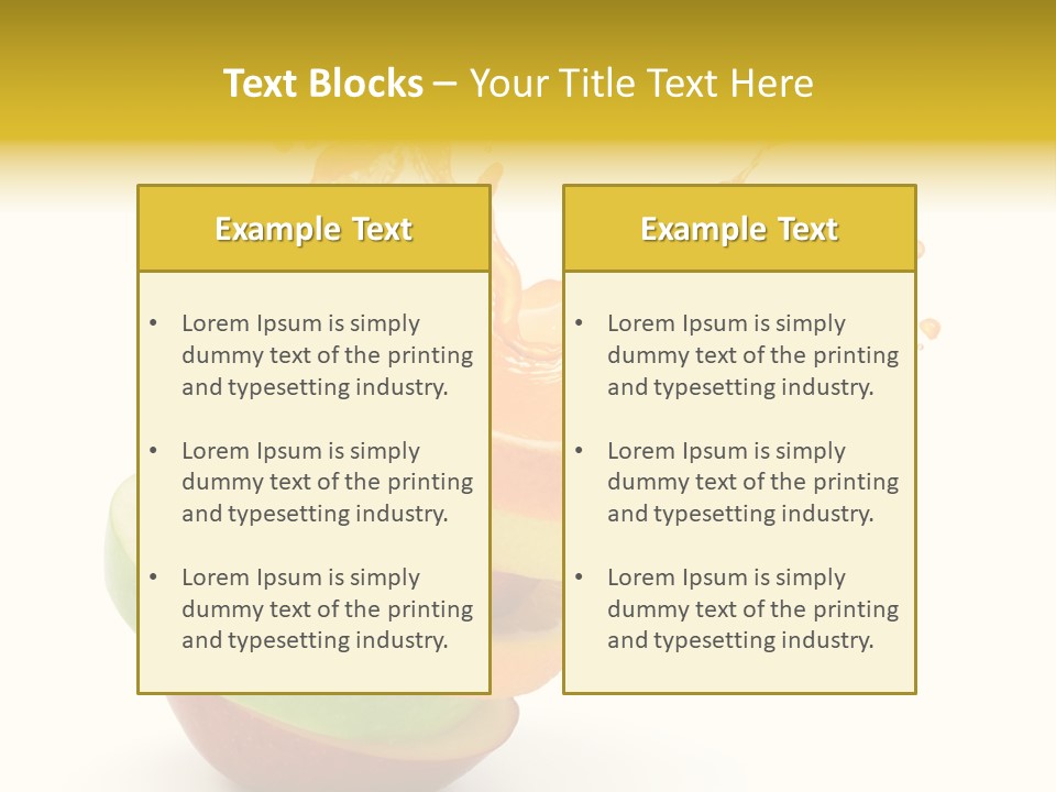 Juice Stack Splash PowerPoint Template