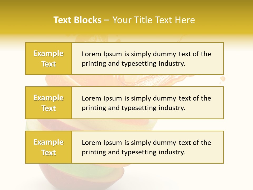 Juice Stack Splash PowerPoint Template