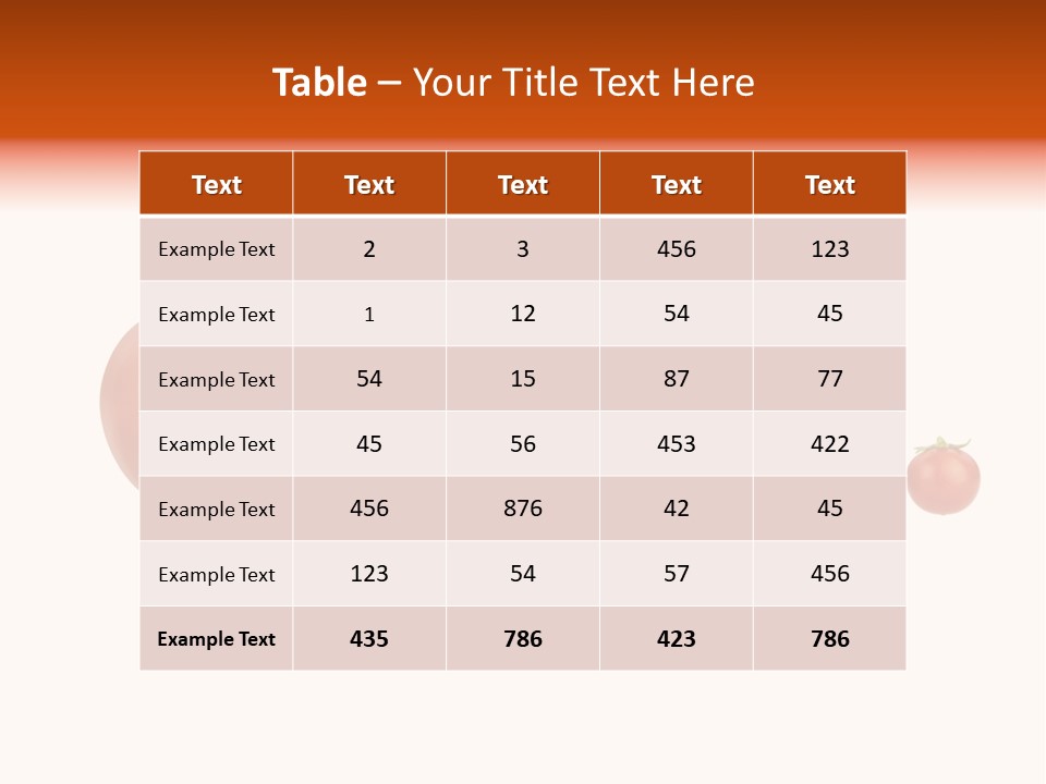 Bu Ine Toon Table PowerPoint Template