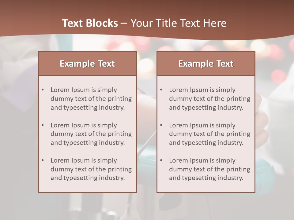 Indoors Bag Healing PowerPoint Template