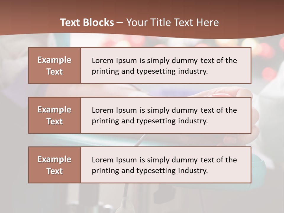 Indoors Bag Healing PowerPoint Template
