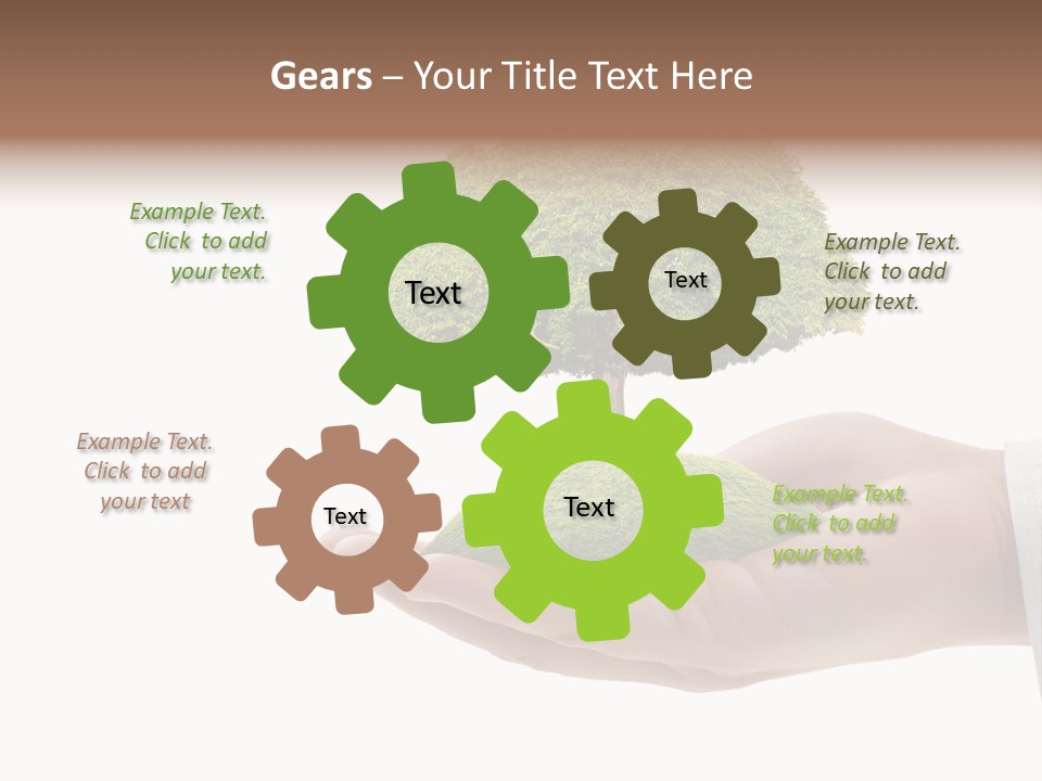 Seedling Hand New PowerPoint Template