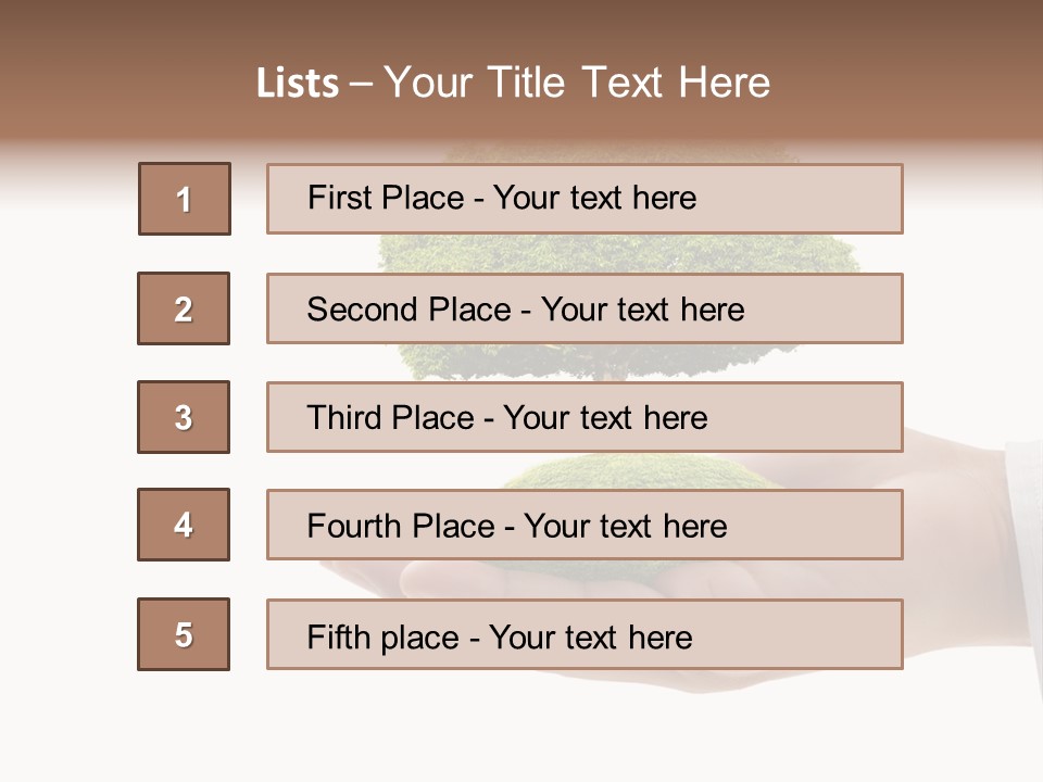 Seedling Hand New PowerPoint Template
