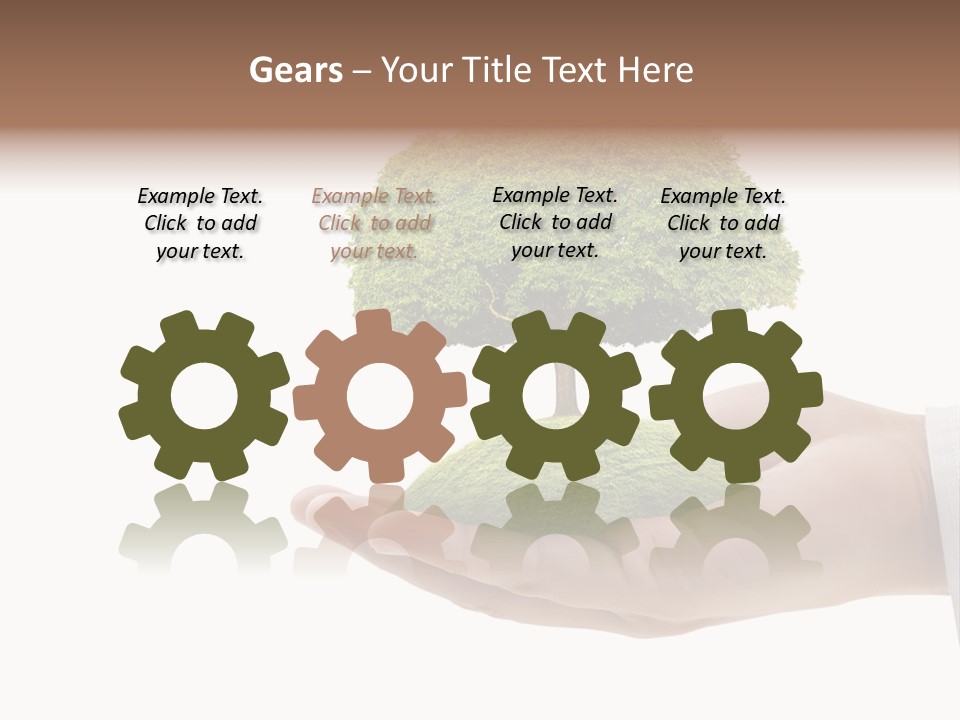 Seedling Hand New PowerPoint Template