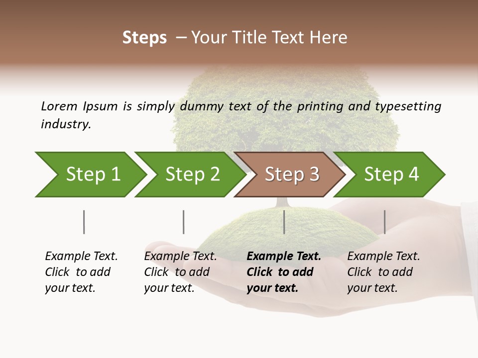 Seedling Hand New PowerPoint Template