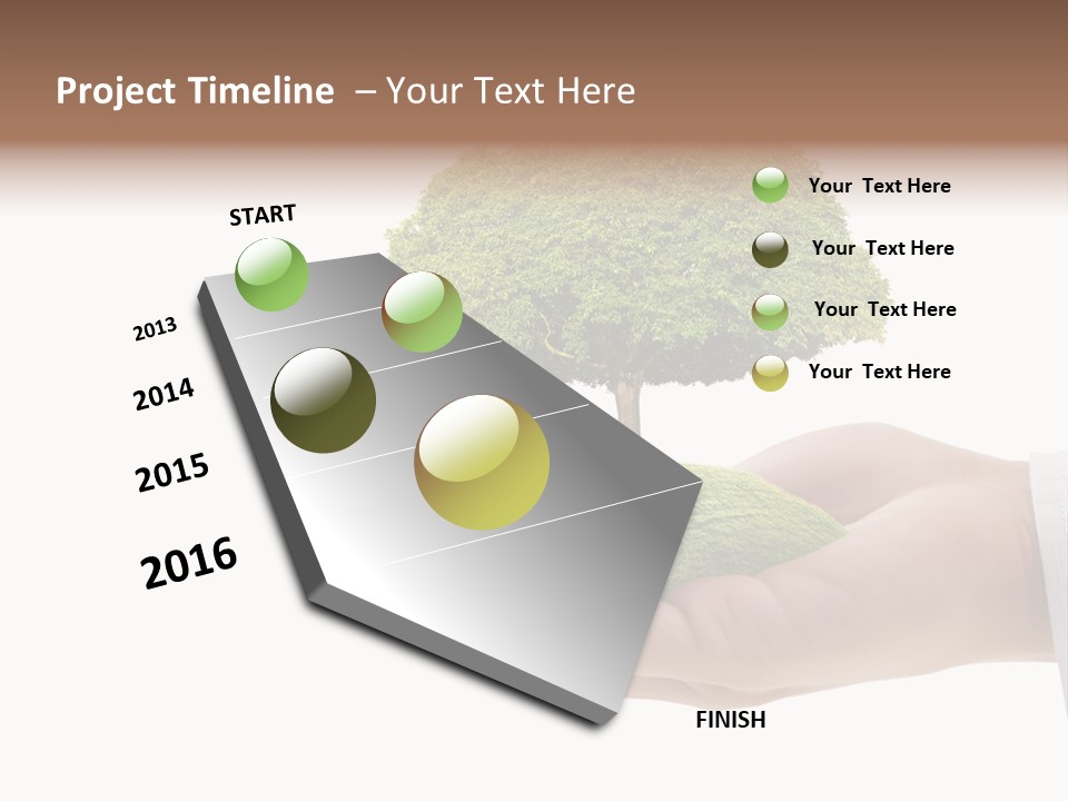 Seedling Hand New PowerPoint Template