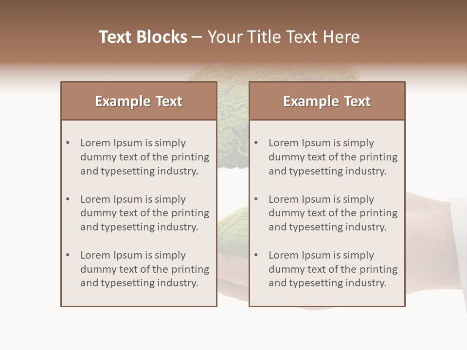 Seedling Hand New PowerPoint Template