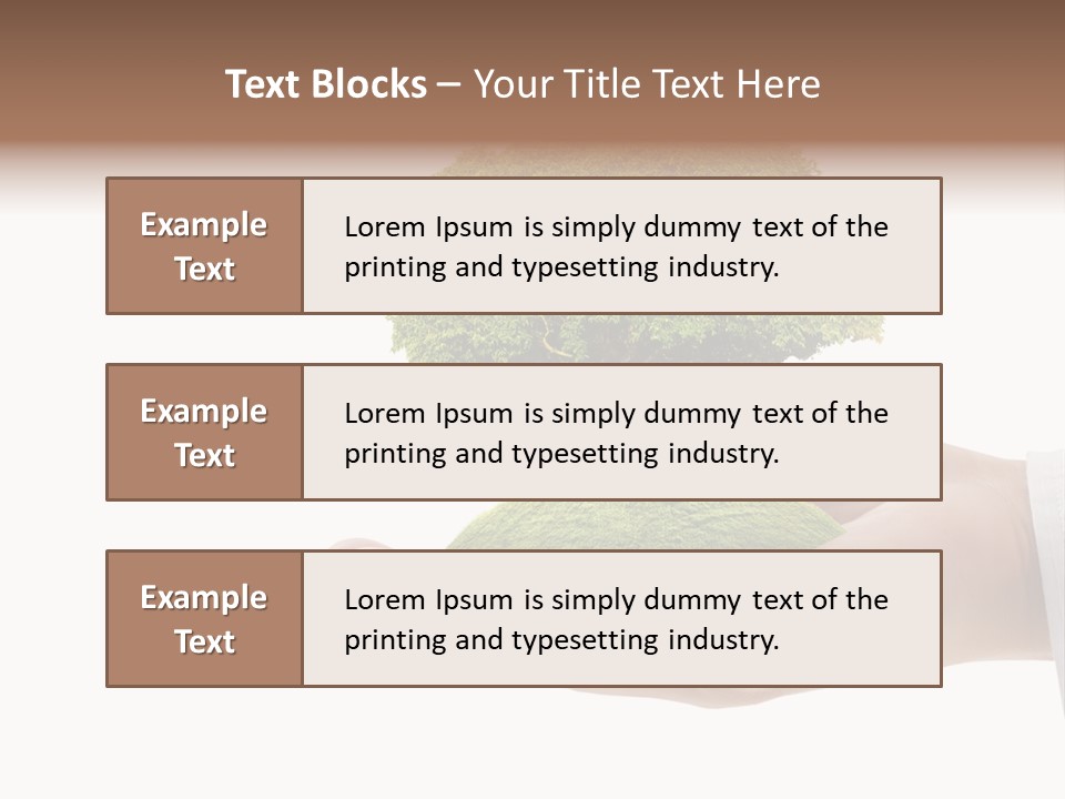 Seedling Hand New PowerPoint Template