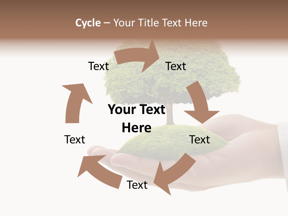 Seedling Hand New PowerPoint Template