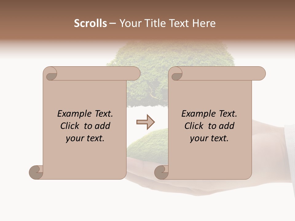 Seedling Hand New PowerPoint Template