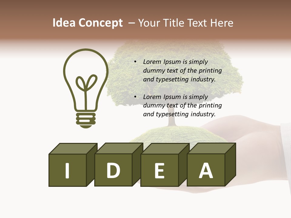 Seedling Hand New PowerPoint Template