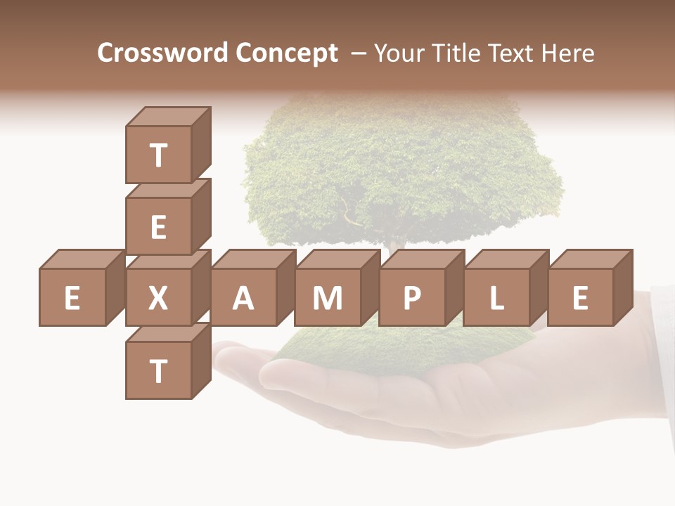 Seedling Hand New PowerPoint Template