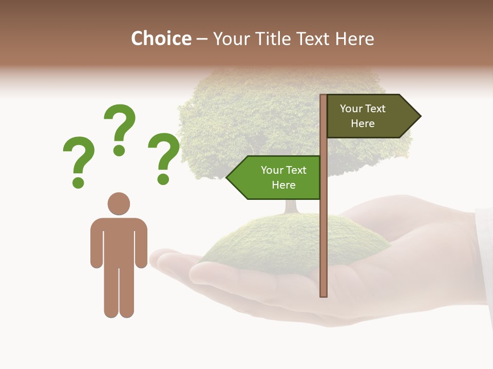 Seedling Hand New PowerPoint Template