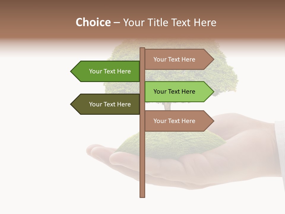 Seedling Hand New PowerPoint Template