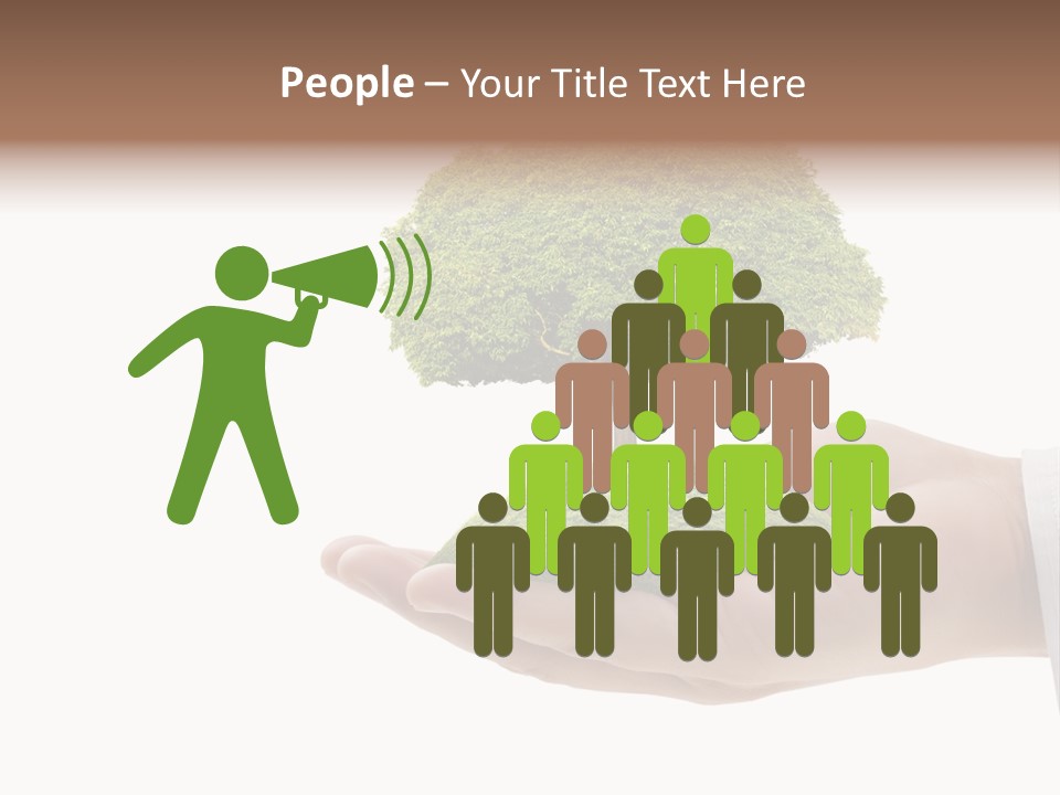 Seedling Hand New PowerPoint Template