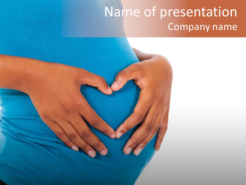 Cut Out Expecting Baby PowerPoint Template