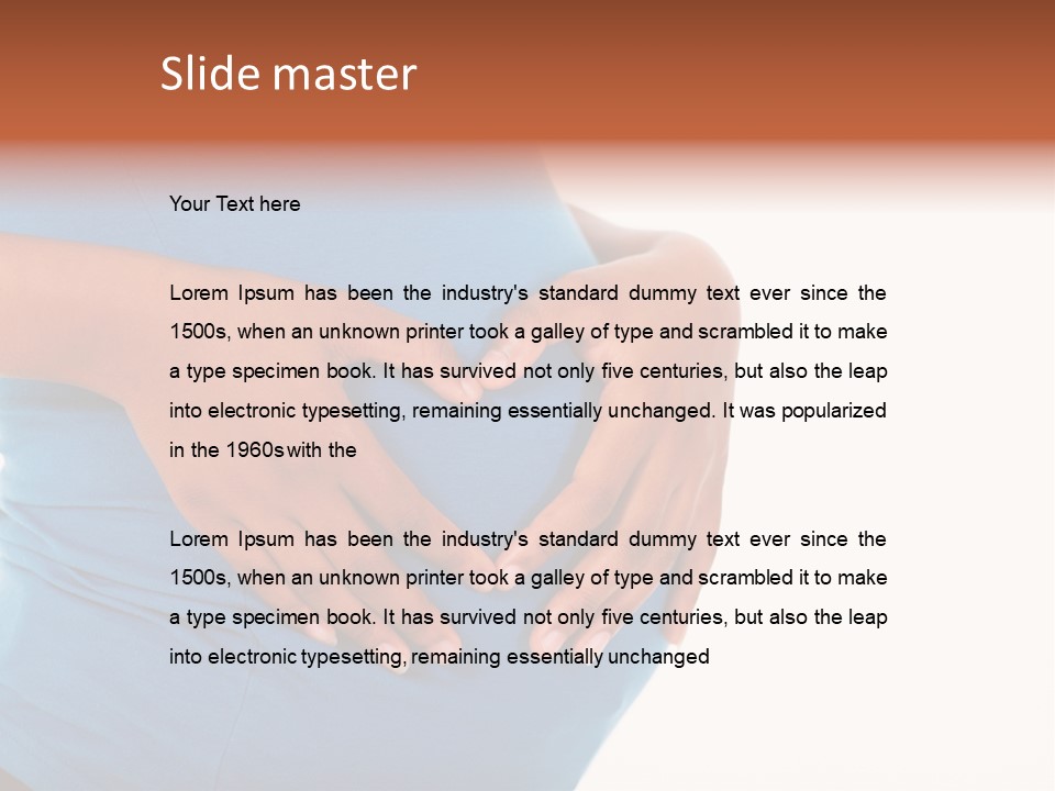 Cut Out Expecting Baby PowerPoint Template